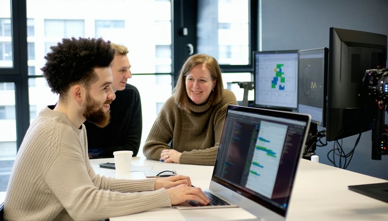 Umbraco CMS web development team collaborating on digital projects
